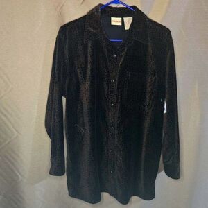 Crossroads, Brown, Black, Top, Size: S